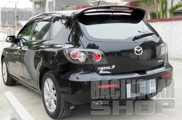 Неокрашенный MPS спойлер светодиодный, пригодный для MAZDA 3 хэтчбек 5D 2003-2009 T007F