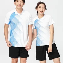 Мужские и женские теннисные майки+ шорты, костюмы для бадминтона, футболки для настольного тенниса, футболки для настольного тенниса, спортивная одежда