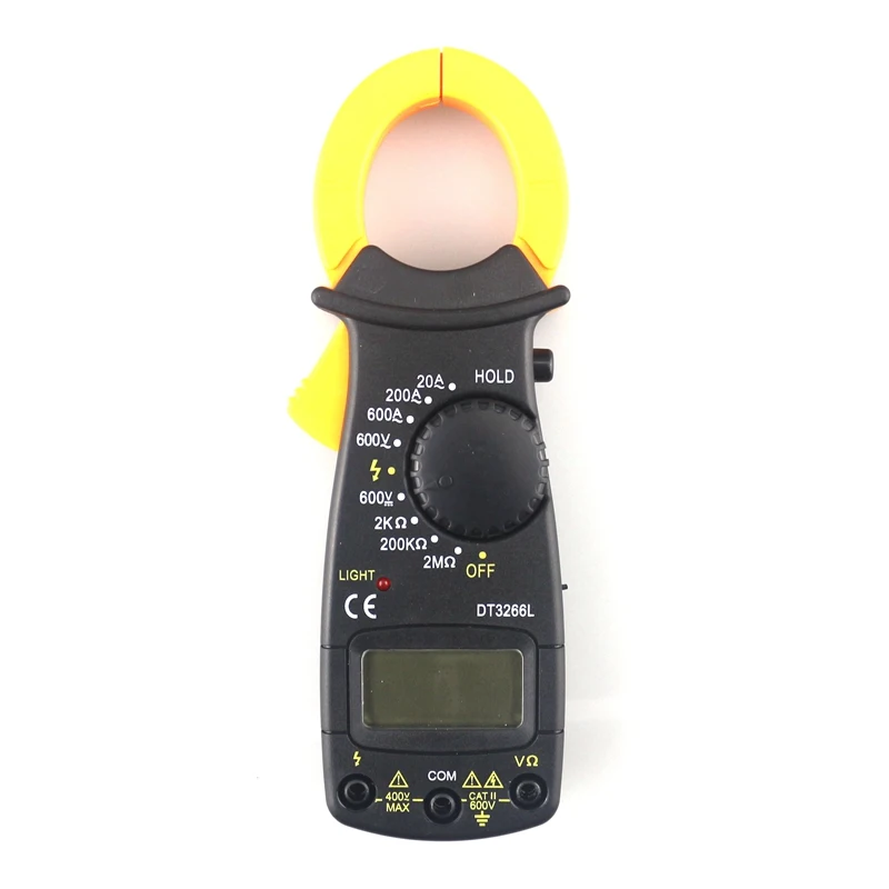 DT-3266L цифровой клещи мультиметр ЖК дисплей Ampermeter AC/DC Вольтметр ручной начиная Multi Тестер