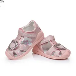 2019 мода девушки ортопедические сандалии из искусственной кожи детская обувь для малышей, для девочек, с закрытым носком; туфли с плоской