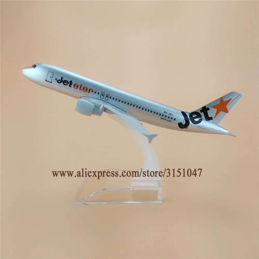 

16cm Alloy Metal Australian Air Jetstar Airlines Airplane Model Airbus 320 A320 Airways Plane Model w Stand Aircraft