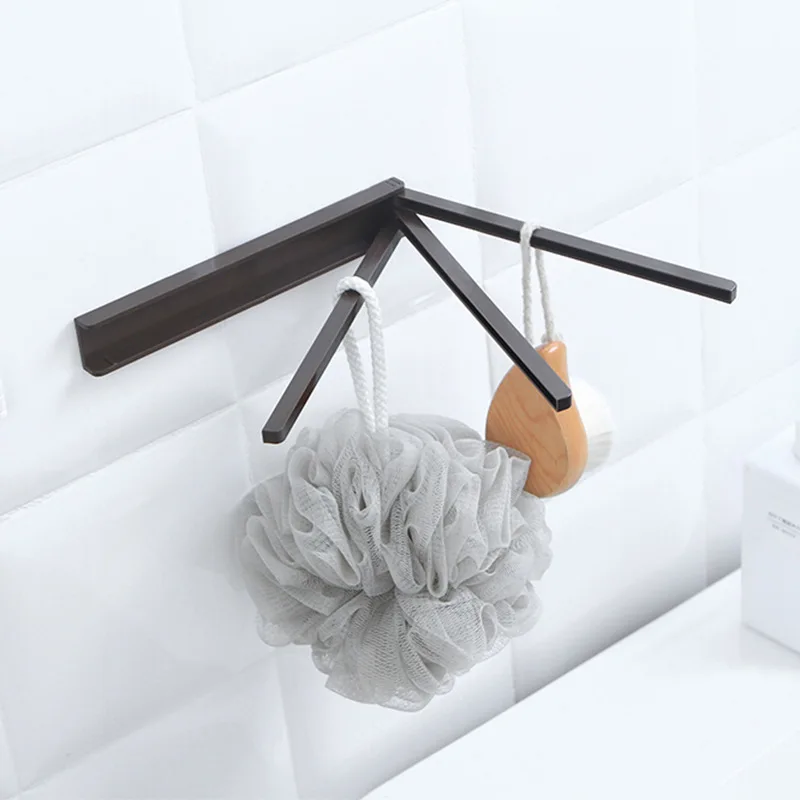 

Three-Layer Bathroom Towel Racks Home Multi-functional Rotatable Towel Bar Kitchen Cloth Hanger Storage Holder Free Punching