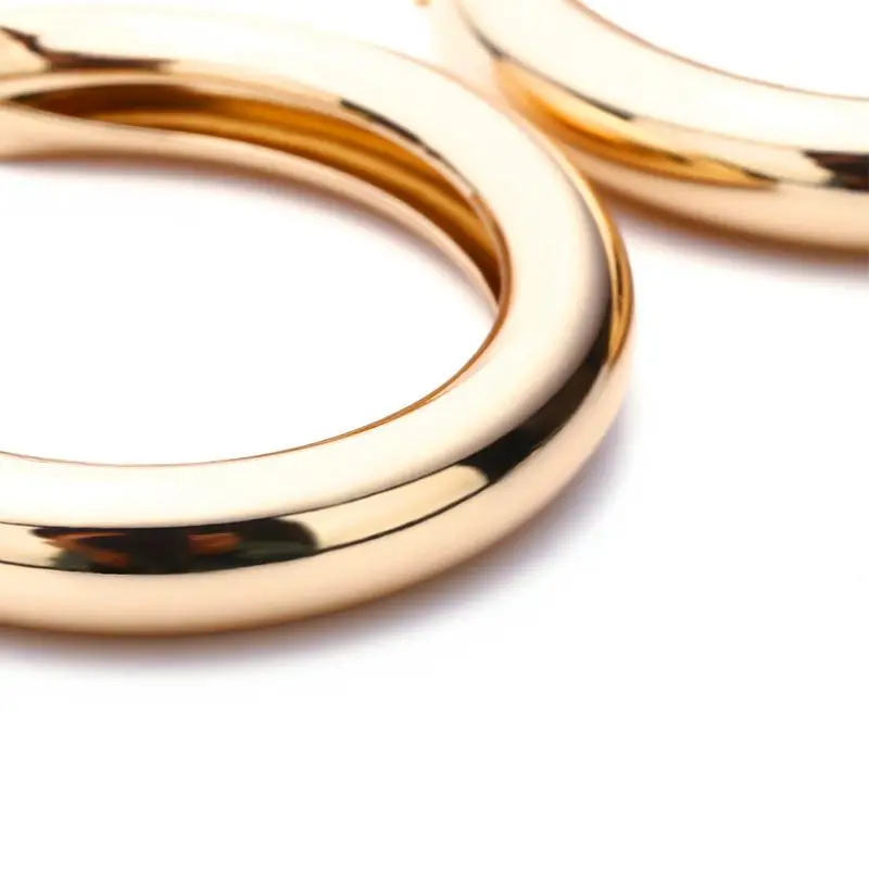 1 пара золотого и серебряного цветов, круглые креольские серьги, большие круглые женские серьги-кольца из сплава, подарки для женщин