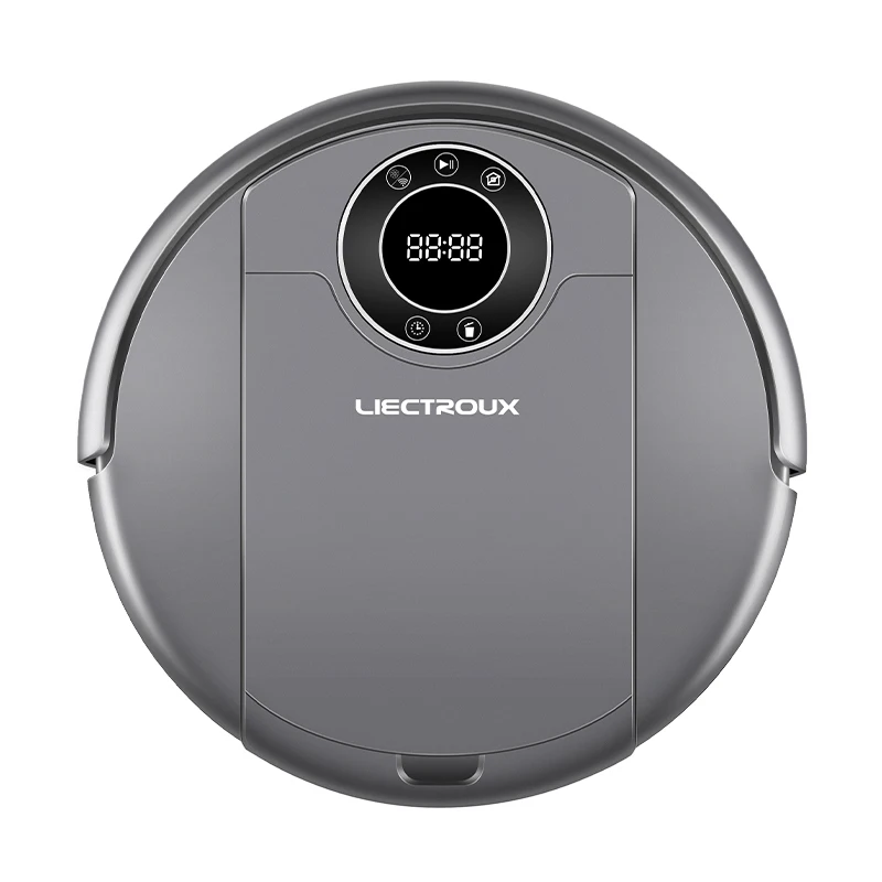 LIECTROUX ZK808 робот пылесос, WiFi приложение, карта дисплей, 3000 ПА всасывания, умная память, влажная сухая Швабра для жесткого пола и шерсти домашних животных