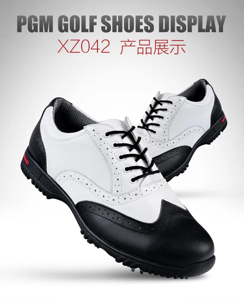 Zapatos De Golf Pgm Аутентичные туфли для гольфа мужские кожаные резные Буллок активности шипы аристократический британский стиль первый слой