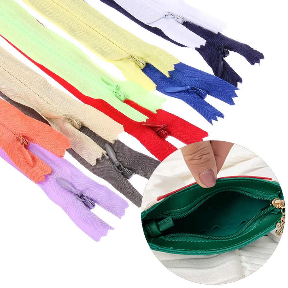 

10pcs 20cm Clothing Invisible Zippers Tailor Garment Nylon Coil Zippers Handcraft Diy Apparel Bags Shoes Sewing Accessories Tool
