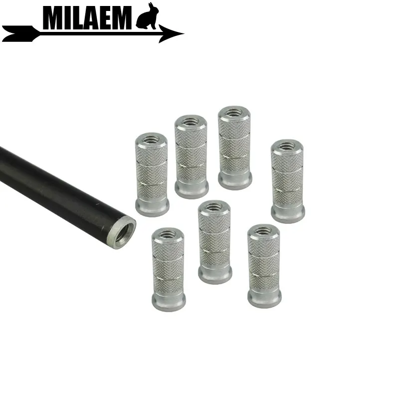 100pcs Archery Aluminum Arrow Insert For 7.6 mm Arrow Shaft Adaptor
