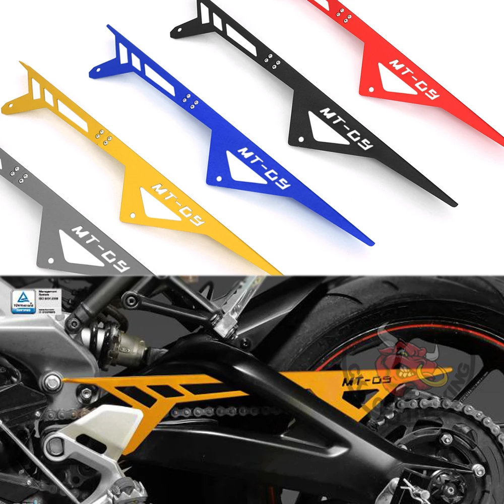 Black Chain Guard Cover Protector Decoration For Yamaha MT-09 MT09 Racer 2013 2014 2015 2016 2017 2018