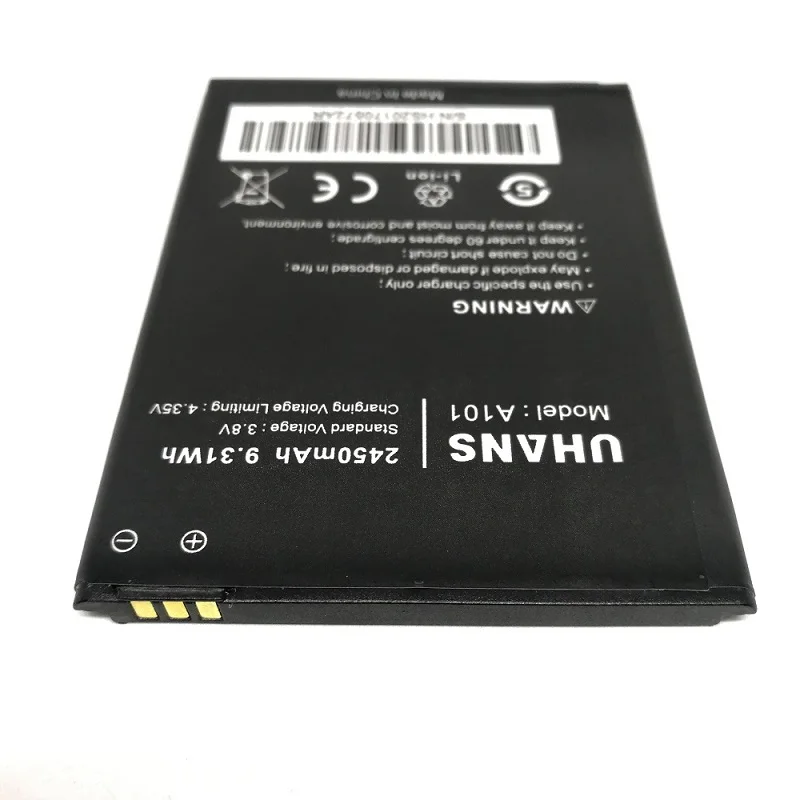 2450mAh A101 сменный аккумулятор для UHANS A101 A101S батареи мобильного телефона