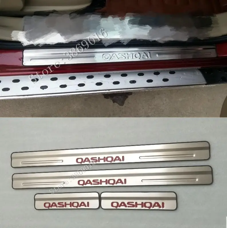 

External 304 Stainless Steel Scuff Plate Door Sill Car Accessories For Nissan Qashqai J10 2007 2008 2009 2010 2011 2012 2013