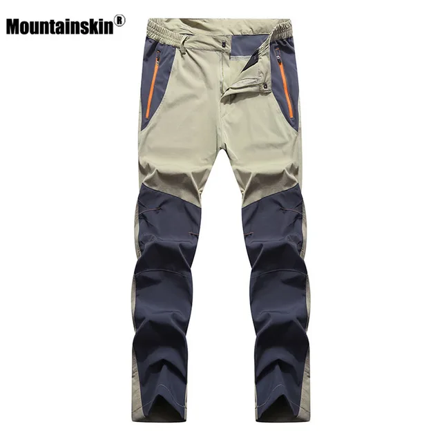 US $16.50 Mountainskin Men's Summer Elastic Quick Dry Pants Outdoor Sport Breathable Pants Hiking Camping Tre
