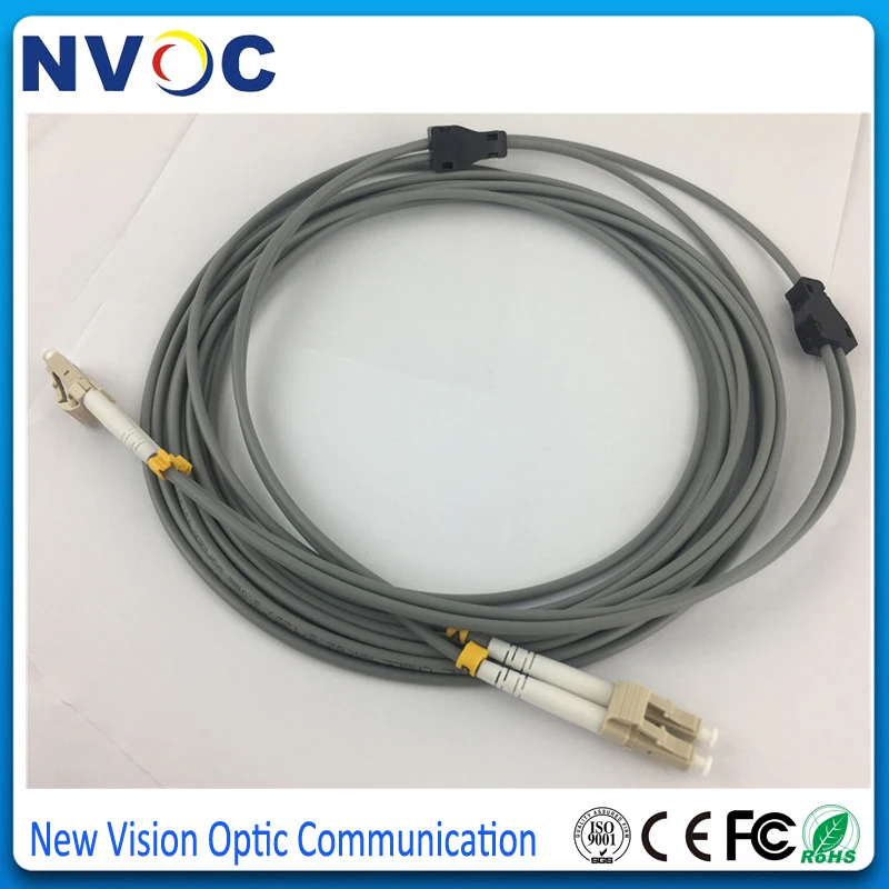 5 шт./лот, LC-LC мм(62,5/125) 5 м дуплексный OM1 бронированный двойной внутренний 3,0 мм волоконно-оптический патч-корд, LC/UPC бронированный волоконный джемпер
