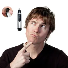 Триммер для волос с ушками в носу \ режущий \ бритва с чистящей щеткой+ розничная коробка можно мыть черный и серебристый цвет