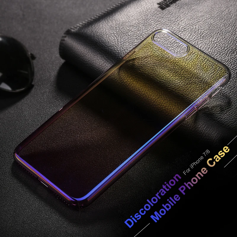 

AOXIN Luxury Gradient Protective Case for iPhone 7 Case PC Back Cover Bumper On The For Apple iPhone 7 8 Plus Cases Bags Shell