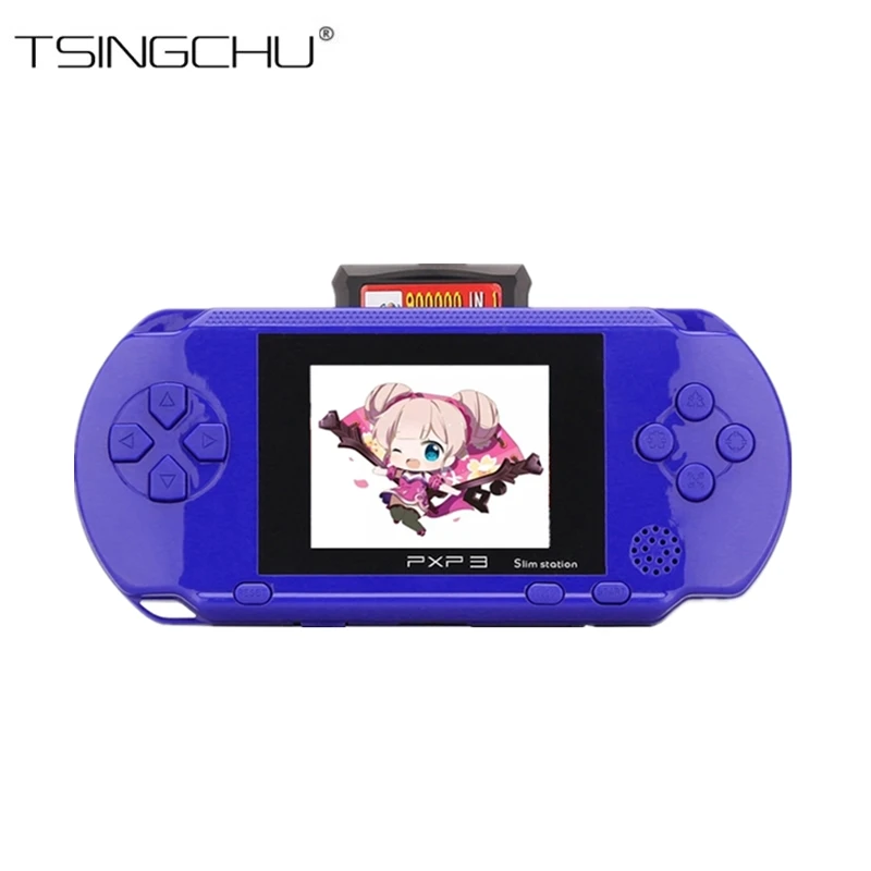 TSINGO PXP3 16Bit Ретро игровая консоль поддержка ТВ выход AV Портативный игровой плеер встроенный 500 + игра внутри лучшие подарки для детей