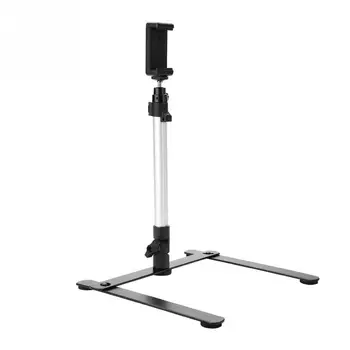 

Bracket Folding Rotatable Mini Desk Smartphone Stand with Fill Light Controller