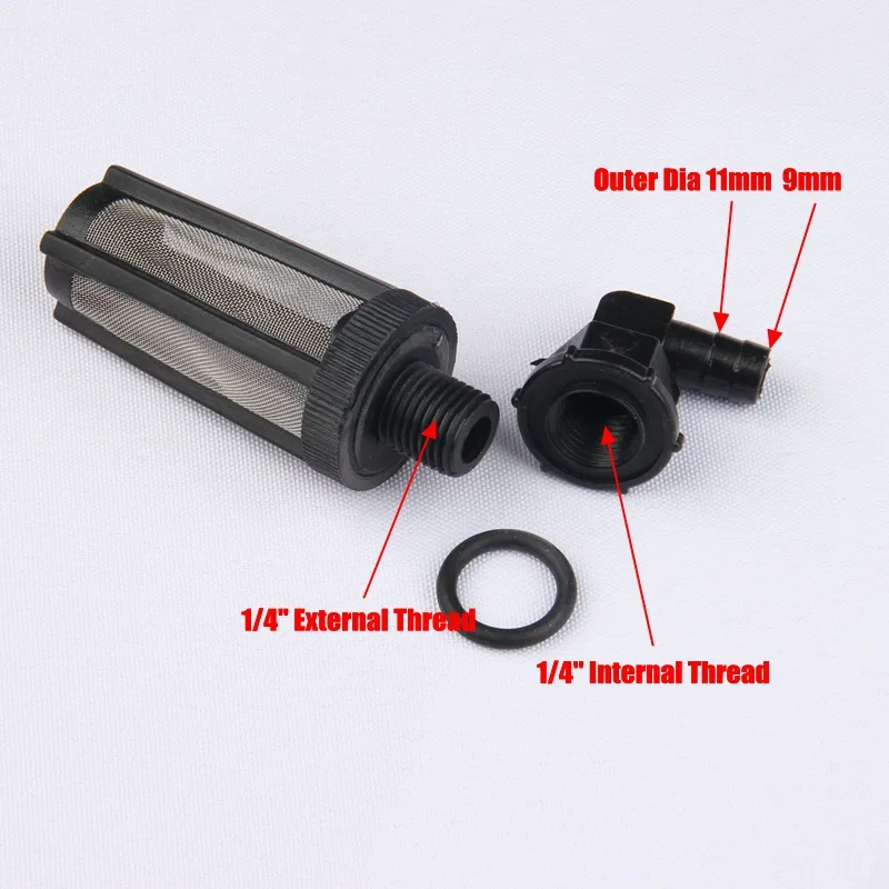 1/" Черный локоть поворотный фильтр общий пластиковый шарнир металлический сетчатый фильтр устройство полива цветов спрей Автомойка аквариумный фильтр