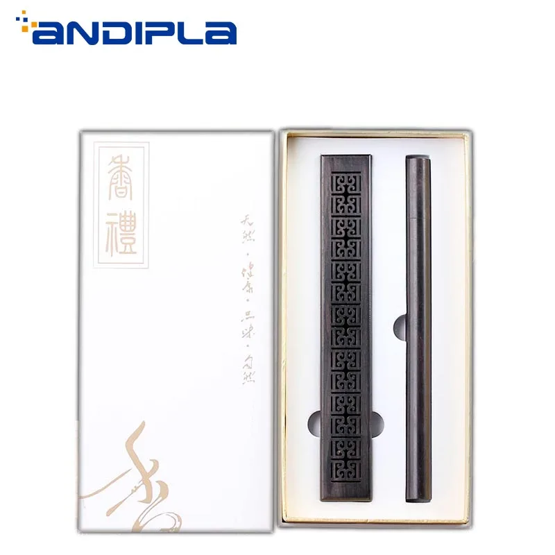 Retro Black Sandalwood Wood Incense Storage Boxs Handmade Hollow Carved