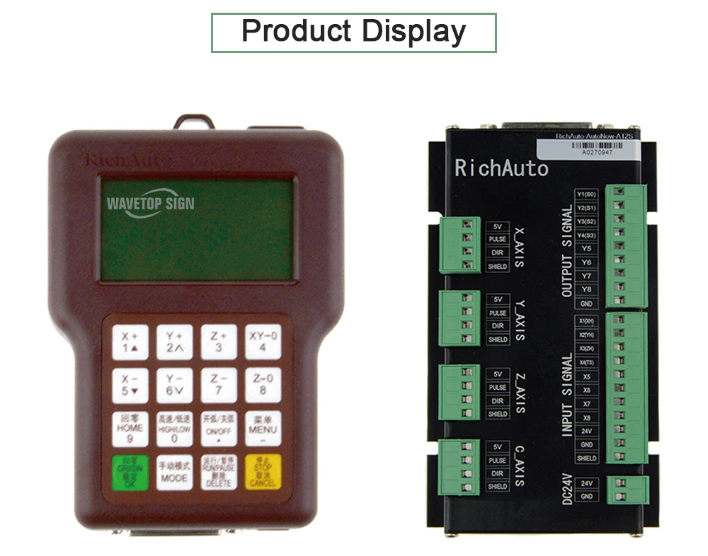 RichAuto DSP A11 A12S A15 A18 3 оси связь 4 оси связь контроллер Поддержка станок cnc с автоматической заменой инструмента multi-головки обмена