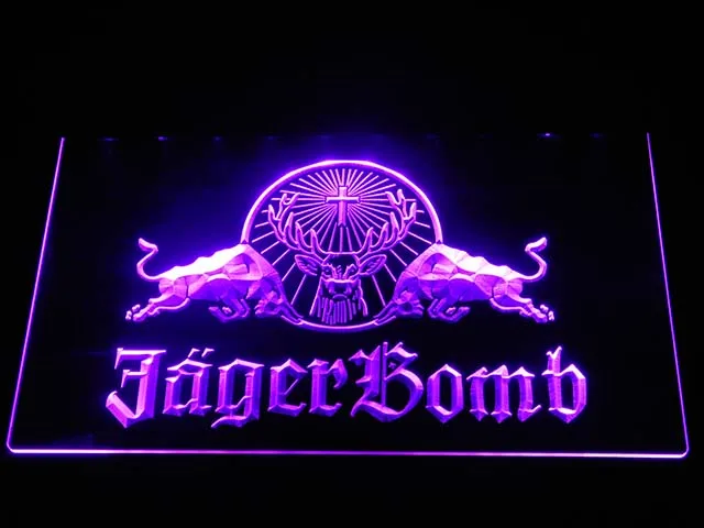 Светодиодный неоновый светильник a233 Jagermeister Jager Bomb Bull Wine|sign|sign ledsign neon |