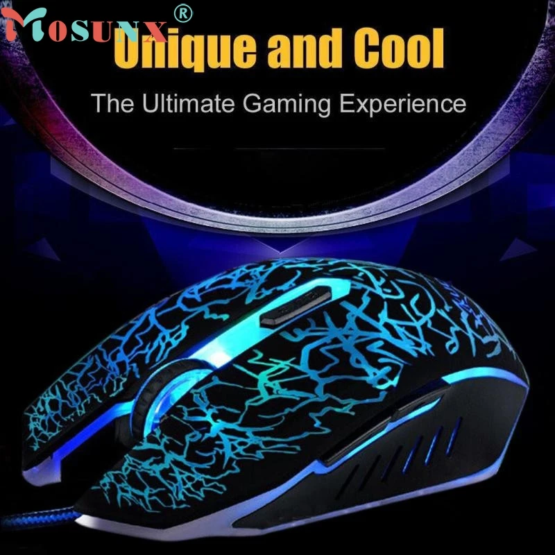 

Good sale Professional Mouse Colorful Backlight 4000DPI Optical Wired Gaming Mouse Mice Optical USB 2.0
