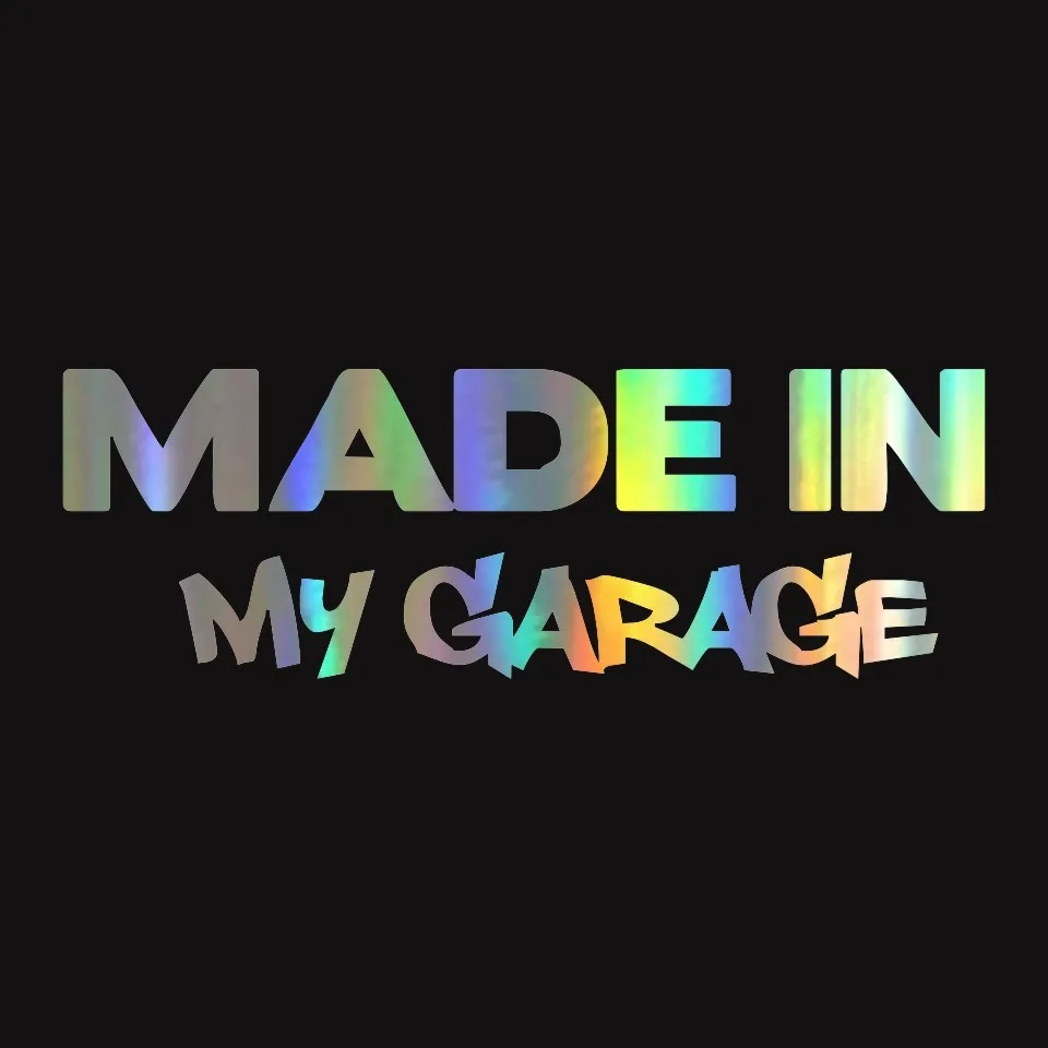 Cunymagos MADE IN MY GARAGE Funny Car Styling Car Stickers Decal Car Styling Motorcycle Body Cool Covers Car Styling 17.85 (3)