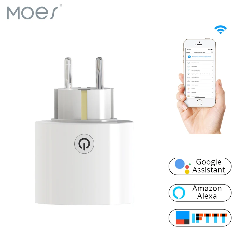 

Wi-Fi Smart Power Socket Plug EU Standard Work With Amazon Alexa and Google Home No Hub Required