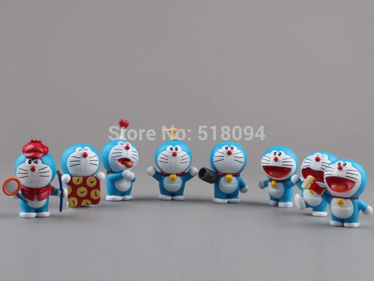 Аниме мультфильм милый Doraemon Мини ПВХ фигурка модель игрушки куклы 8 шт./компл. детские игрушки рождественские подарки DRFG031