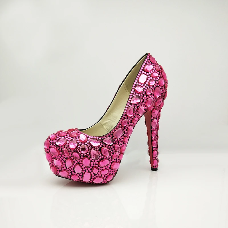 fuschia shoes and bag