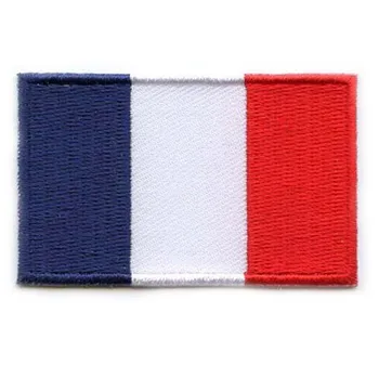 

Embroidered France Flag Patches Woven Fabric Tags Woven Labels for Ggarments Twill with Flat Broder and Iron On Backing MOQ50pcs