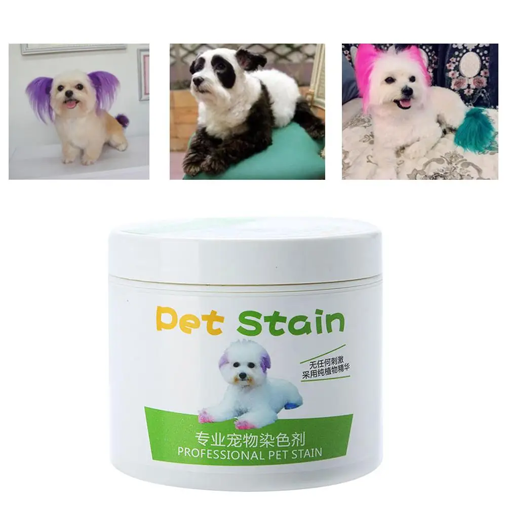 1Pc 100ml Professional Hair Dye Gel for Dogs Pet Stain Anti Allergic Cat Dog Hair Dye Cream Coloring Agent DIY dyeing wax