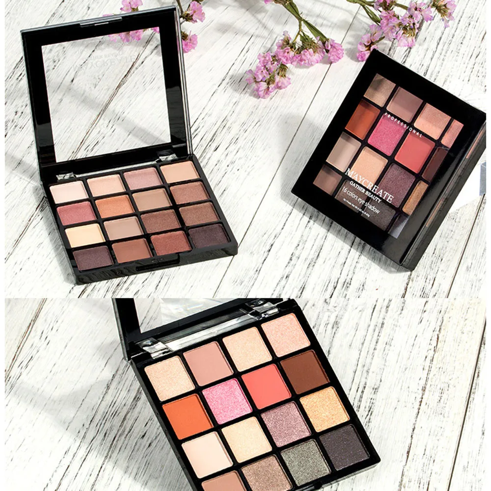 

Fashion 16 Colors Luxury Golden Matte Nude Professional Eyeshadow Palette Cosmetic Beauty Cosmetic palette eyeshadow