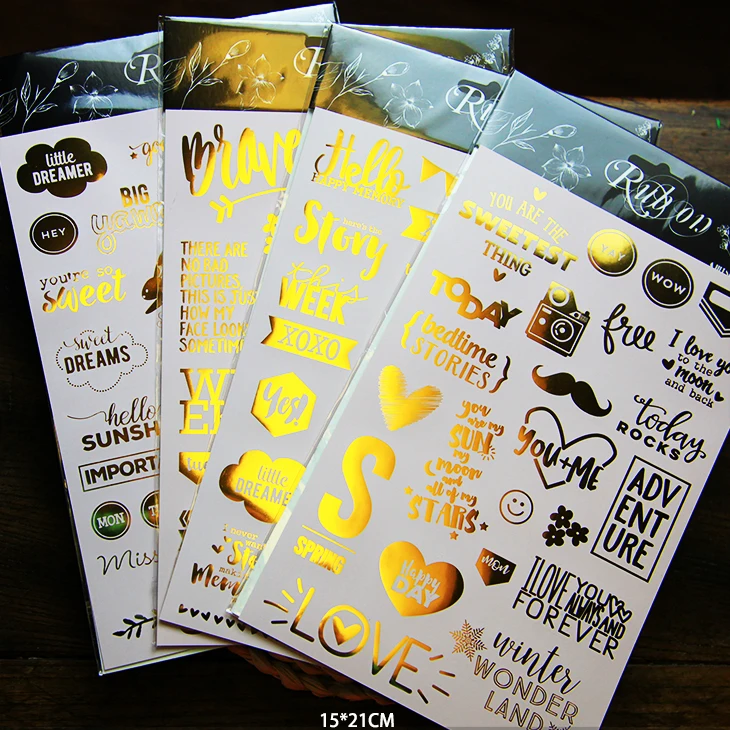 

Foil New Rub On for Scrapbooking Happy Planner/Card Making/Journaling Project