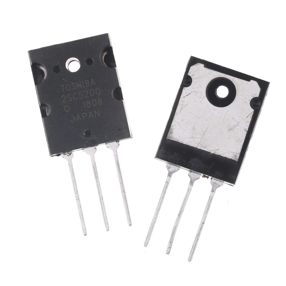 

1pair Black 2SA1943 2SC5200 TO-3PL Silicon NPN + PNP Audio Amplifier Transistor Wholesale