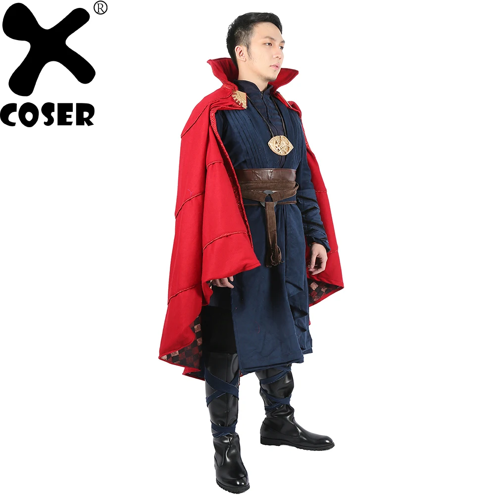 XCOSER Doctor Strange Costume Marvel Superhero Cosplay Completed Outfit Suit Halloween Party