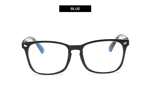 Синий светильник, блокирующие очки для женщин и мужчин, винтажные очки, женские с рамой, большие квадратные черные мужские Оптические Компьютерные очки для чтения - Цвет оправы: Blue