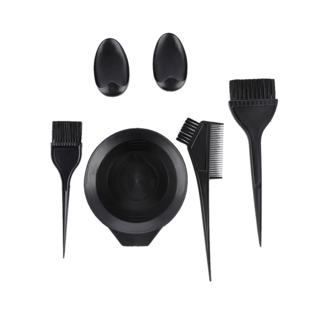 6pcs/set Hair Color Hairdressing Brushes Bowl Combs Salon Hair Color