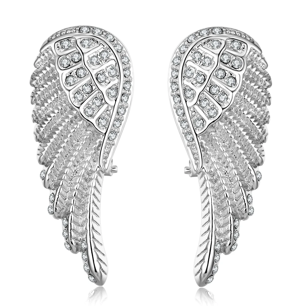 Drop Shipping Women S Earrings Jewelry Fashion Silver Color Rose Drop Shipping Women S Earrings Jewelry Fashion Silver Color Rose Gold Angel Wings For Hot In Stud From
