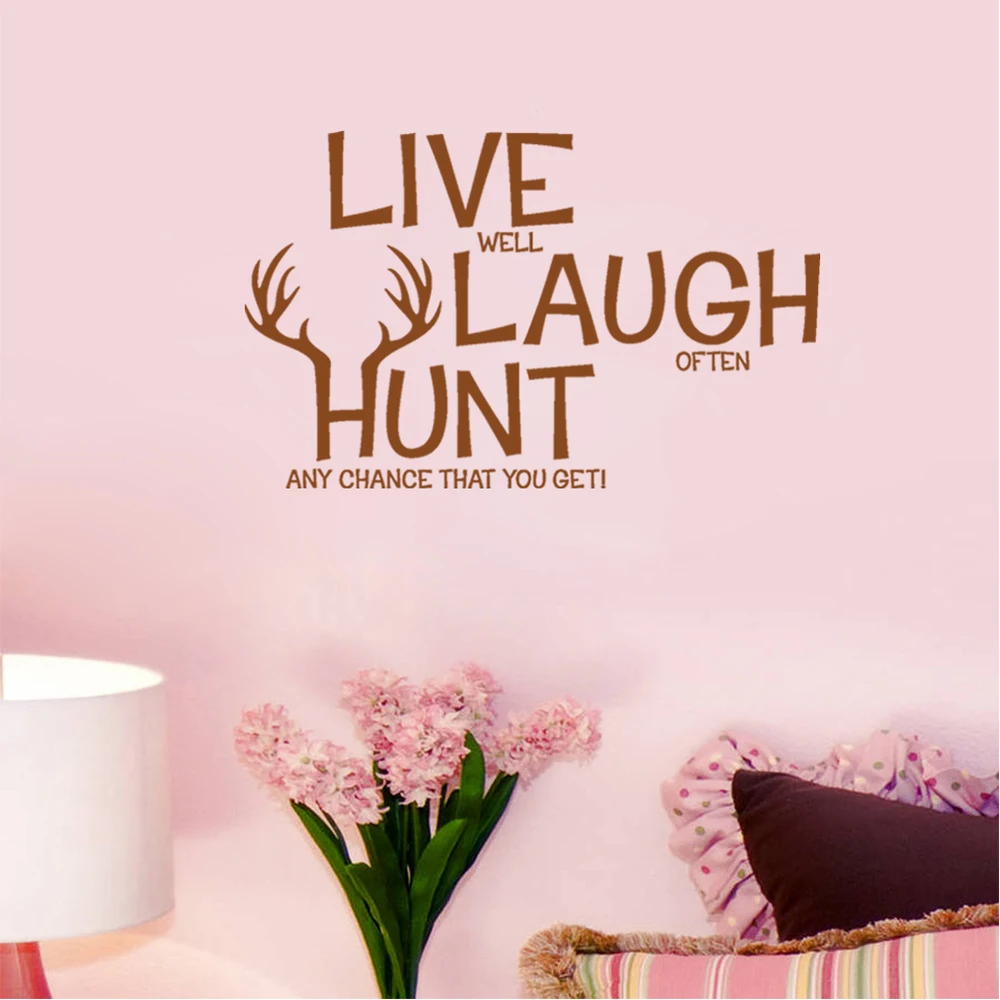Aliexpress Buy Free Shipping Retail Live Laugh Hunt Deer in Deer Hunter Home Decor