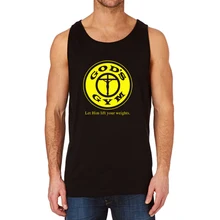 Loo show GODS-LSA Одежда Забавный перстень из нержавеющей стали черный хлопок летний топ на бретелях для мужчин