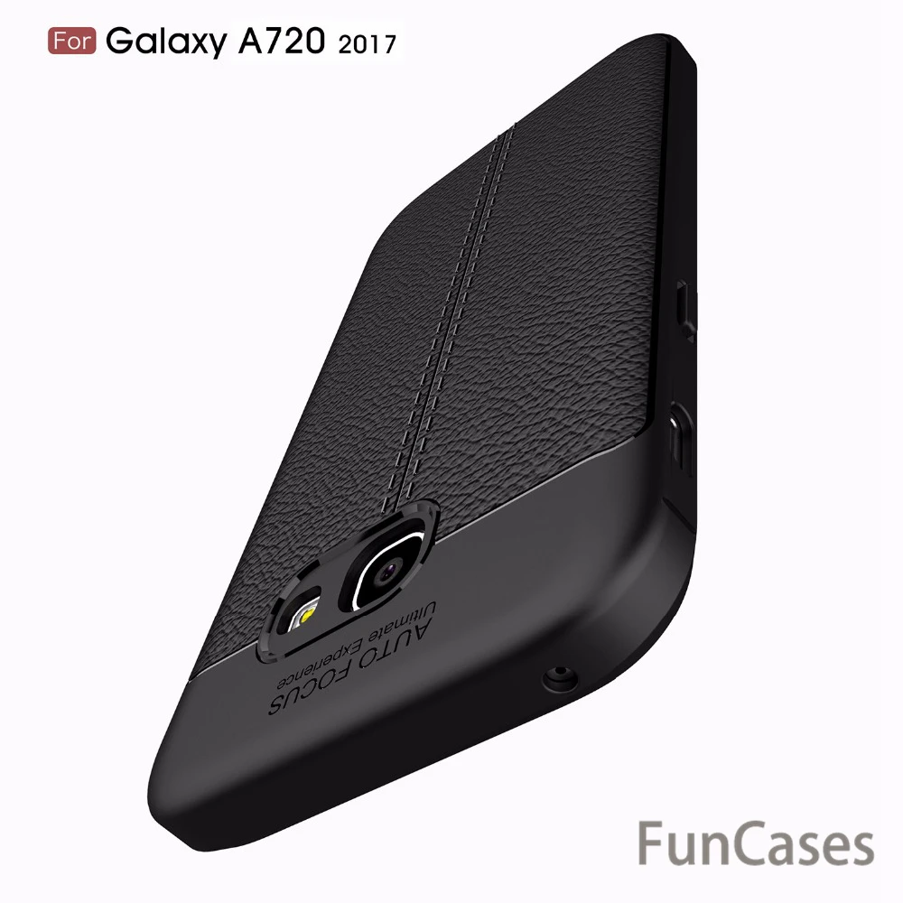 Для samsung A7 2017 чехол роскошный кожаный TPU силиконовый для телефона Galaxy A720 A720F задняя