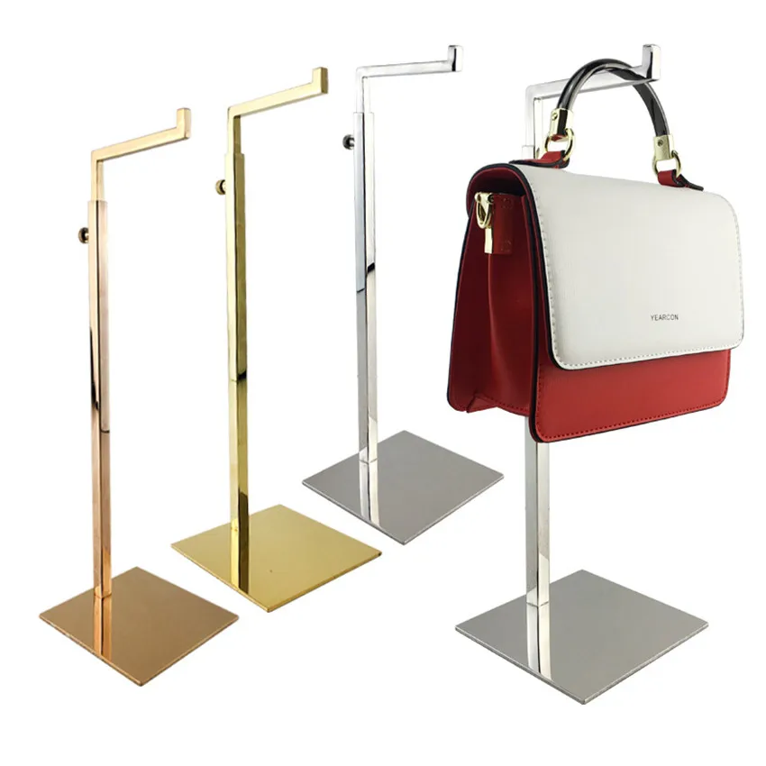 10PackPolishedGoldHangingBagHandbagRackDisplayStandRetail