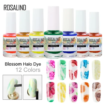 

ROSALIND Blossom Nail Gel Polish 12ML Semi Permanent UV Lamp Gel Lacquer Design Of Nails Art Manicure Halo dyeing Blooming Gel