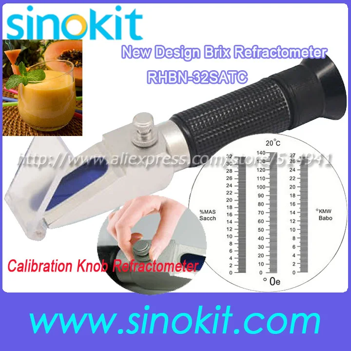 

Promotional 3SCALE Oe/ Brix / KMW New Design Calibration knob refractometer RHBN-32SATC