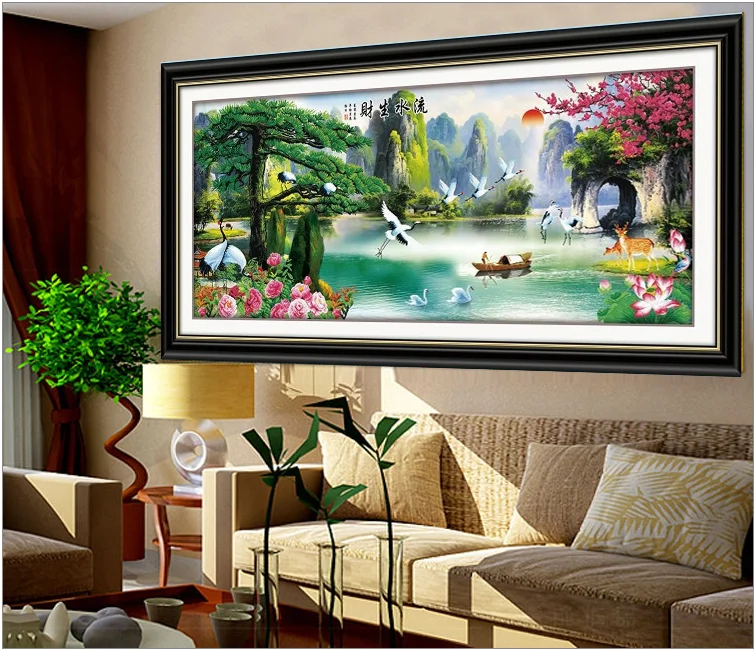 

Home decoration completed finished flower cross stitch kit embroidery no frame TC09 free shiping