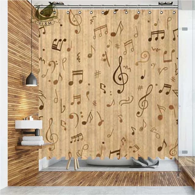 Vixm Vinyl Record Shower Curtains Vinyl Disk Music Illustration