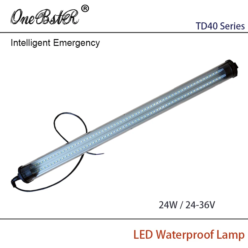 

HNTD 24W 24V/36V DC Intelligent Emergency LED Proof Lights Cylindrical transparent Waterproof IP67 Built-in Lithium Battery
