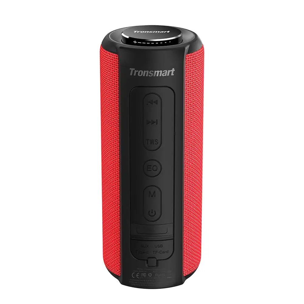 Tronsmart T6 Plus Bluetooth динамик 40 Вт портативный динамик глубокий бас Саундбар с IPX6 Водонепроницаемый, power Bank функция SoundPulse - Цвет: red