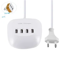 4 порты зарядка через usb Travel Adapter мощность полосы Великобритании ЕС plug 5 В в 2.4A 1A Быстрая зарядка электрический удлинитель для телефона тетрадь компьютер