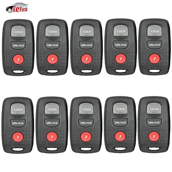 

KEYECU 10 Pcs/lot New Replacement Remote Key Shell Keyless Transmitter Case Housing Fob 3 Button for Mazda 3 6 MPV Protege 5